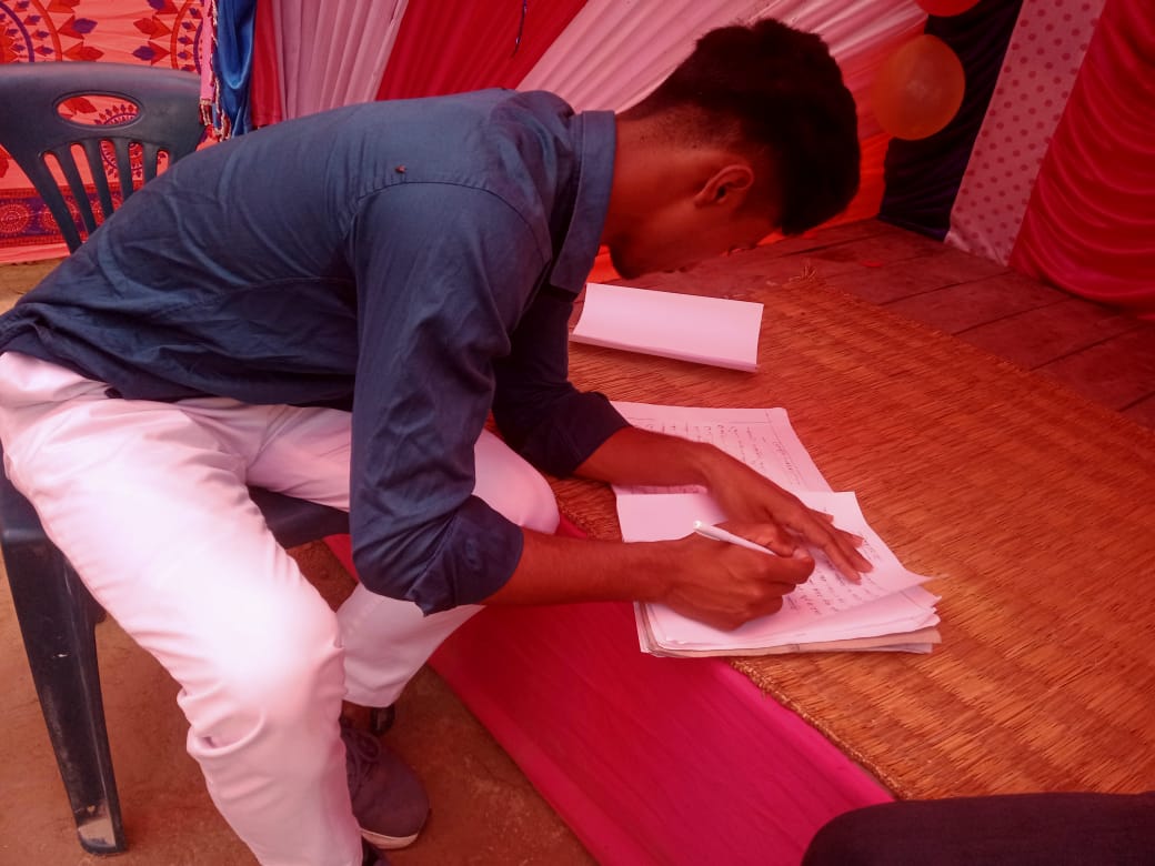 A commitment to prevent child marriage, with signatures affirming support for policies and actions that protect the rights and futures of young individuals.